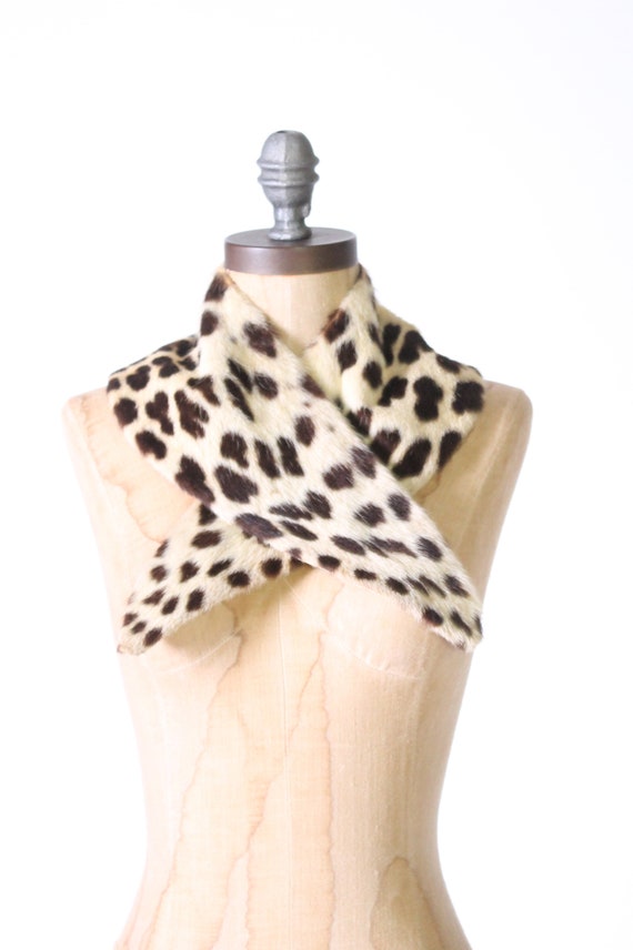 leopard fur collar vintage shoulder wrap 1950s 196