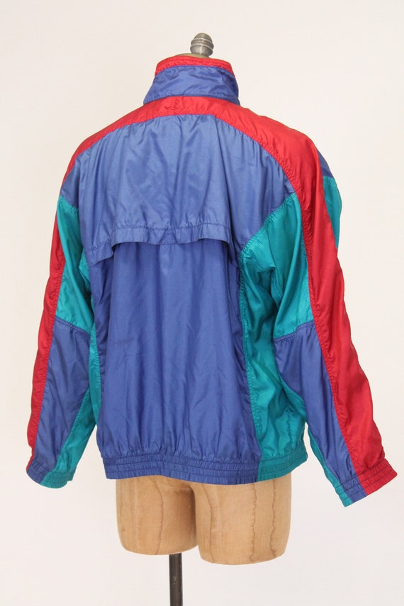 Vintage Nike Color Block Nylon Windbreaker Wind Runner Blue Red