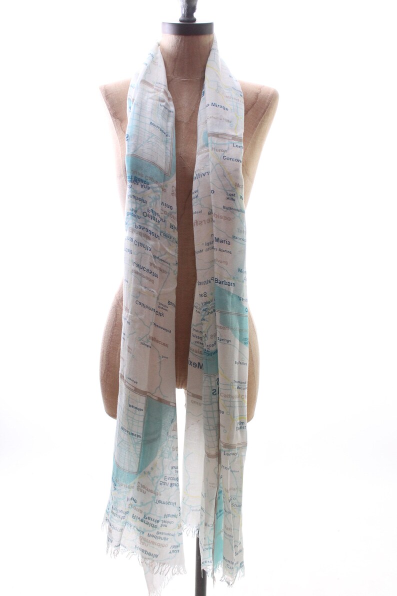 KATE SPADE scarf wrap shawl west coast map Palm Springs California Las Vegas Nevada Mexico image 4