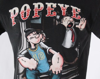 Vintage 1990 Popeye el marinero y Wimpy camisa de dibujos
