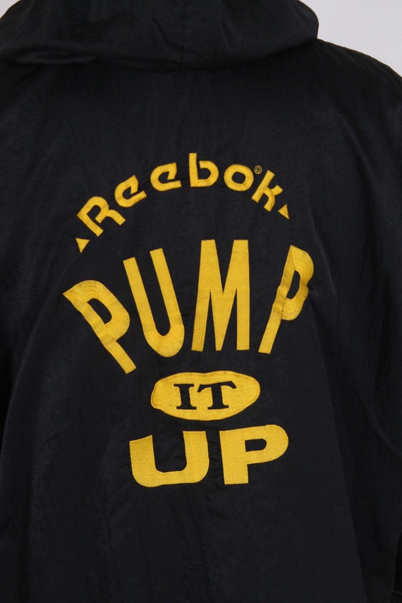 vintage 1990s Reebok Pump it Up coat gold embroid… - image 4