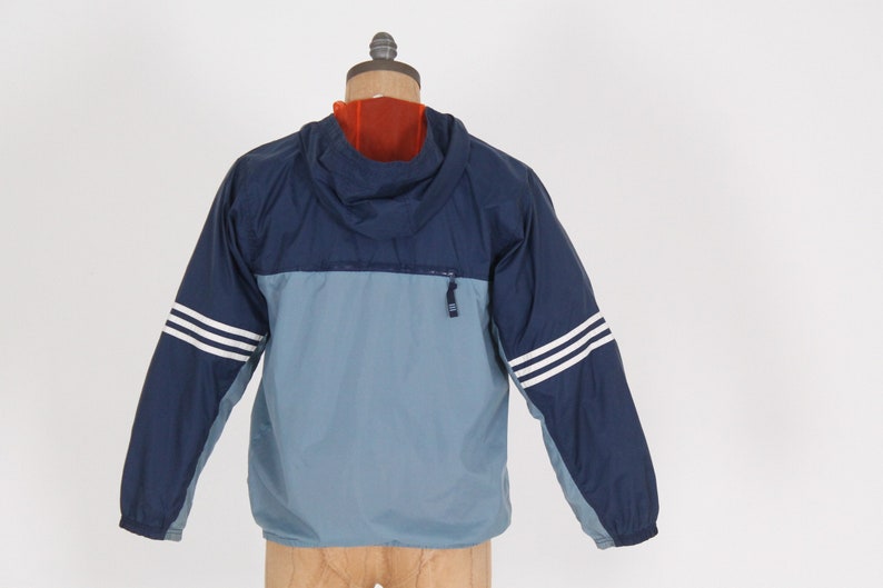 Vintage ADIDAS Blue Windbreaker Jacket 1990s Zip up Orange - Etsy