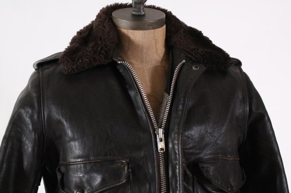 Schott Bros. bomber jacket vintage brown leather … - image 1