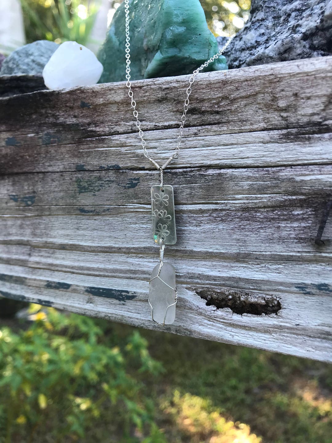 Collana Argento 925 Con Opale Dendrite Naturale &ndash; Fatta A Mano, Lunghezza 18 Pollici