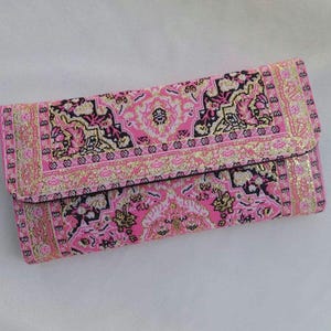 Carteira Boho, Carteira Feminina, Carteira Feita à Mão, Carteira de Tecido, Carteira Feita com Padrões de Tapete, Carteira Hippie, Presente Feito à Mão para Mulheres