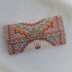 Boho Wallet, Women’s Wallet, Wallet made With Carpet Patterns, Fabric Wallet, Handmade Wallet,Bohemian Wallet, Hippie Wallet, Gift For Women