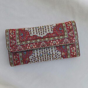 Boho Wallet, Women’s Wallet, Handmade Wallet, Fabric Wallet, Wallet made with carpet patterns, Bohemian Wallet, Hippie Wallet