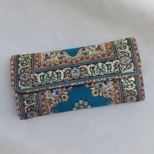 Boho Wallet , Women’s Wallet, Handmade  Wallet, made with carpet patterns Fabric Wallet, Bohemian Wallet, Handmade Gift for Women
