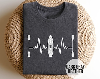 Heartbeat Kayak Shirt – Kayak Life Paddling Tee – Outdoor Adventure T-Shirt – Kayak Lover Gift for Men or Women – Lake & River Vibes