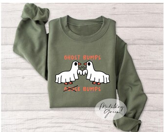 Ghost Bumps Sweatshirt - Funny Halloween Goose Tee - Goose Bumps Spooky Season Shirt - Cute Ghost Pun Sweater