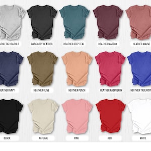 Peut inclure: Un assortiment de t-shirts de diff&eacute;rentes couleurs, notamment gris chin&eacute; athl&eacute;tique, gris chin&eacute; fonc&eacute;, bleu sarcelle chin&eacute;, bordeaux chin&eacute;, mauve chin&eacute;, bleu marine chin&eacute;, olive chin&eacute;, p&ecirc;che chin&eacute;, framboise chin&eacute;, bleu royal chin&eacute;, noir, naturel, rose, rouge et blanc.