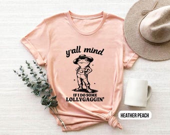 Southern Frog Shirt - Funny Country Western Graphic Tee, Cowboy Frog Lollygaggin Shirt, Vintage Western Toad Tee, Country Farm Retro T-Shirt