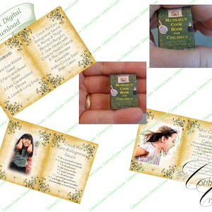 Miniature Witch&#39;s Cookbook for Children Haunted House 1:12 DOWNLOAD