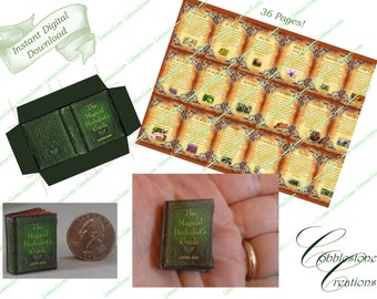 Miniature Magical Herbalist's Book Digital Download