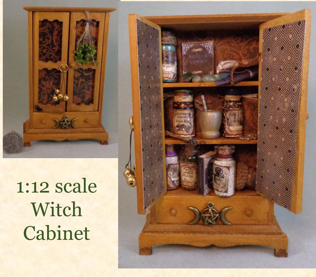 Miniature Witch's Apothecary Spell Cupboard Etsy
