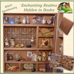 Miniature Witch or Wizard Haunted Apothecary Cabinet