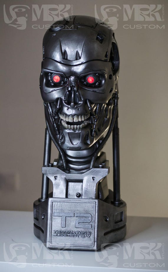 Terminator T-800 Head 1:1 Scale Bust - Etsy