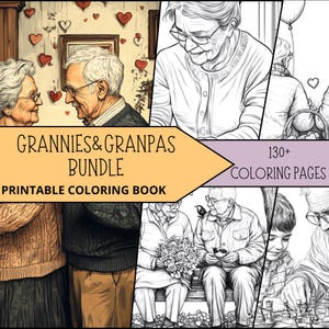 Family Coloring, Printable Coloring Pages for Adult, Relaxing Coloring, Grandma coloring pages, Granny Coloring, Black Woman Coloring Pages