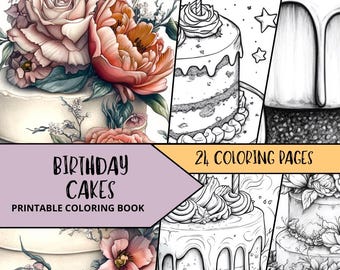 Disegni da colorare di panetteria, disegni da colorare di decorazioni per torte, disegni da colorare di cibo, disegni da colorare stampabili per adulti, libro da colorare rilassante, disegni da colorare di un piccolo negozio.