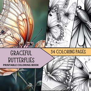 Adult Butterfly Coloring Pages, Adult Coloring Butterflies, Coloring Animals, Adult Coloring Book, Coloring Printable, Relaxing Coloring