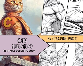 猫の塗り絵、動物の塗り絵、印刷可能なデジタルダウンロード、大人の猫の塗り絵、かわいい子猫の塗り絵、猫の塗り絵
