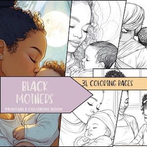 Black Woman Coloring Pages, Black Family Coloring, Printable Coloring Pages for Adult, Relaxing Coloring Book, Fashion Coloring Sheets