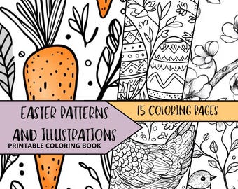 Easter Coloring, Coloring Pages For Adults And Kids, Spring Coloring, Easter Printable Coloring Pages, Bunny Coloring Pages,Coloring Pattern