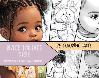 Black Woman Coloring Pages Printable Coloring Pages for Adult, Grayscale Coloring Sheets, Relaxing Coloring Book Fashion Coloring Black Girl