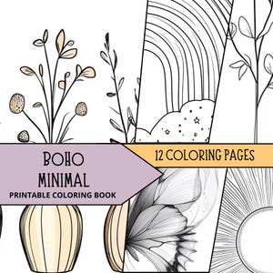Boho Coloring, Design Pattern Coloring Pages, Coloring Printables, Printable Digital Download, Line Art Coloring, Anxiety Coloring