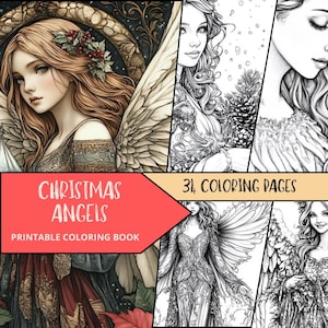 Angels Coloring Pages, Printable Coloring Book, Religious Christian Coloring, Catholic Coloring, Bible Coloring, Adult Coloring Pages