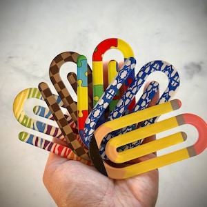 Jumbo Acrylic Paperclips | Cute Paperclips | Floral, strawberry, cherry, coquette paperclips | paper organization