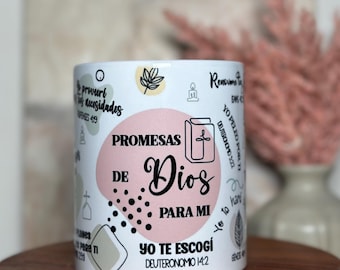 Taza Cristiana con Promesas Bíblicas | „Promesas de Dios para Mí” | Regalo de Fe | Taza Cristiana | Taza Inspirująca Cristiana