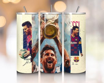 Lionel Messi Soccer Champion Tumbler | Insulated Stainless Steel Travel Mug
