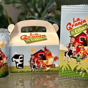Caja Sabor La Granja de Zenón/Etiquetas CapriSun/Etiquetas Chip