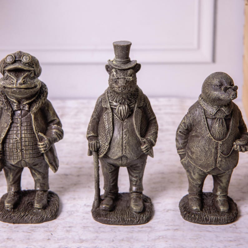 Set 4 Wind in the Willows Garden Outdoor Ornament Figures Ratty Mole ...