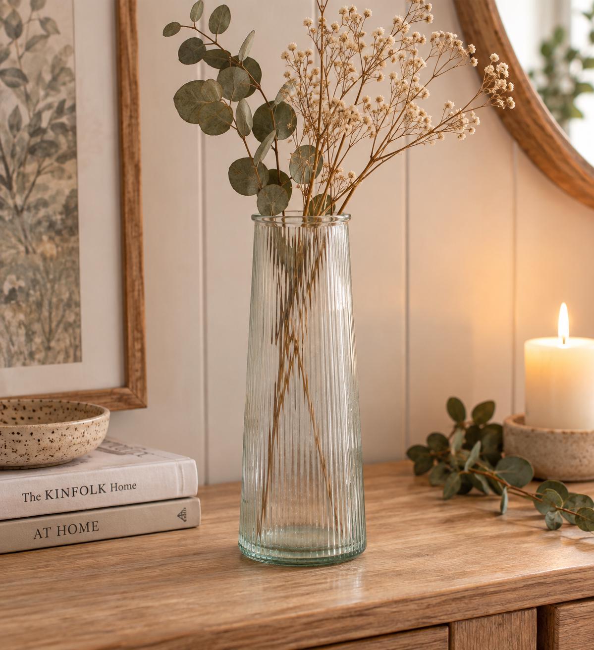 Rectangular glass vase