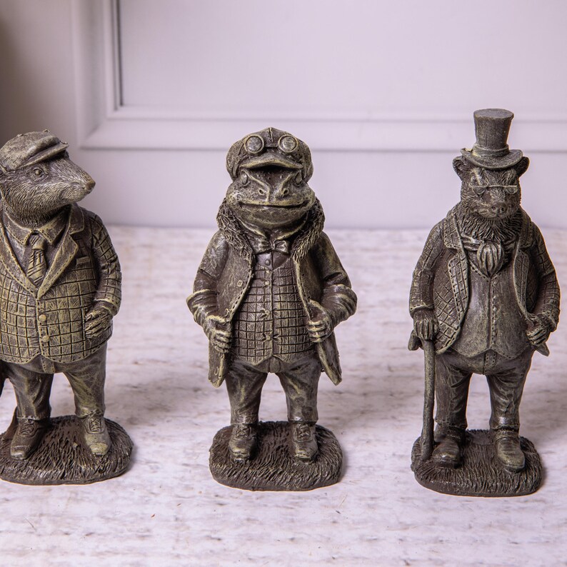 Set 4 Wind in the Willows Garden Outdoor Ornament Figures Ratty Mole ...