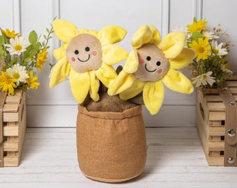 Sunflower Doorstop Decorative Fabric Flower Pot Novelty Childrens Gift
