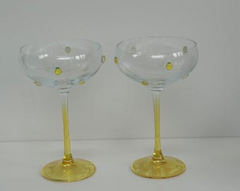 Ribbed Coupe Cocktail Glasses 8 Oz | Set Of 2 | Classic Manhattan Glas - The Wine Savant - View #7