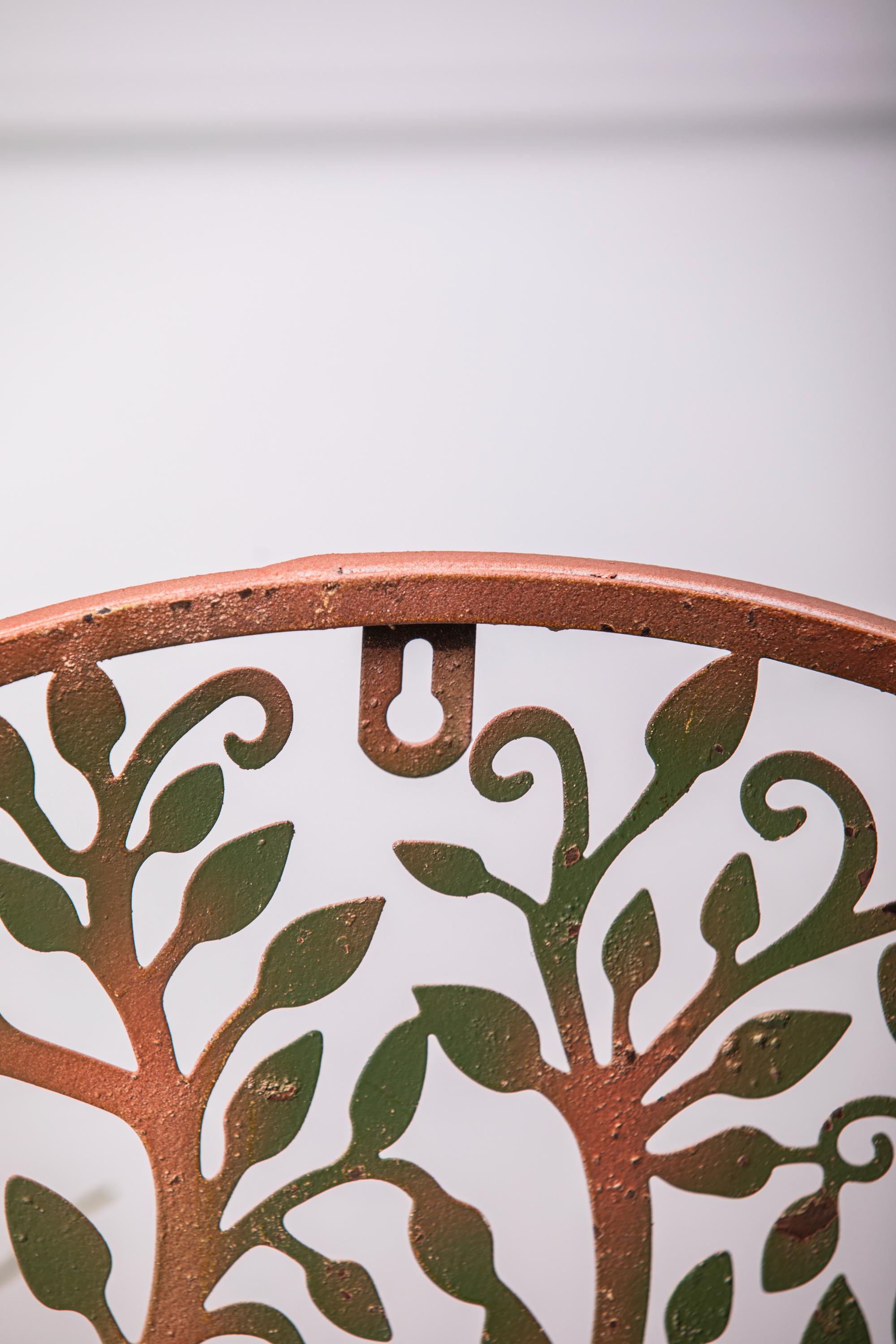 Rustic Tree of Life Metal Round Wall Art Garden Sculpture Plaque Decor ...