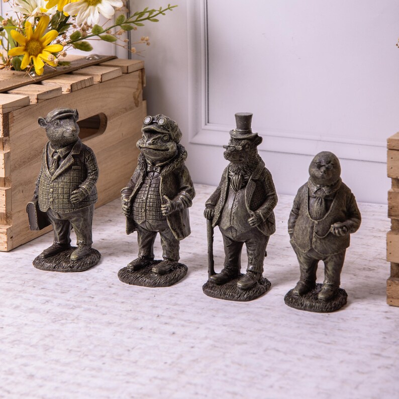Set 4 Wind in the Willows Garden Outdoor Ornament Figures Ratty Mole ...