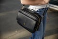 BLACK Crossbody Bible Bag, Vegan Leather Bible Cover Case with Shoulder Strap