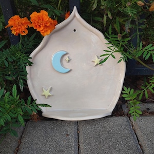 Celestial Ceramic Wall Sconce for Tealight Candles