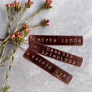 Copper Plant Tags – Handmade and Stamped Garden Labels