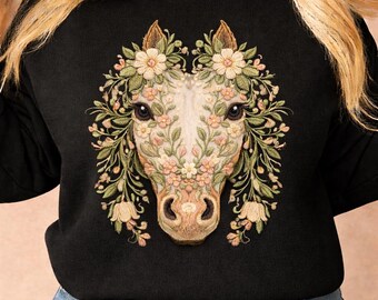 flower horse png, floral horses png, DTF, horse valentine png, Love Png, cute horse lovers, horse patterns png, horse lovers gifted, horses