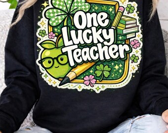 teacher st patricks day shirt retro, flirtatious teacher png, St Patricks day png, Four Leaf Clover png, Lucky Teacher Appreciation Gift,trendy