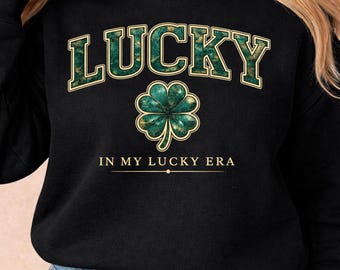 St. Patrick's Day, cadeau voor St. Patrick's Day, trendy western retro png, shirtontwerpen voor St. Patrick's Day, klavertje vier png, varsity png-ontwerpen, St. Patrick's Day