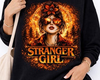 Strange Girl PNG, stranger thing s messybun, stranger thing, sublimation sublime, '80s horror Movis, gifted trendy, trendie gifte, gif te