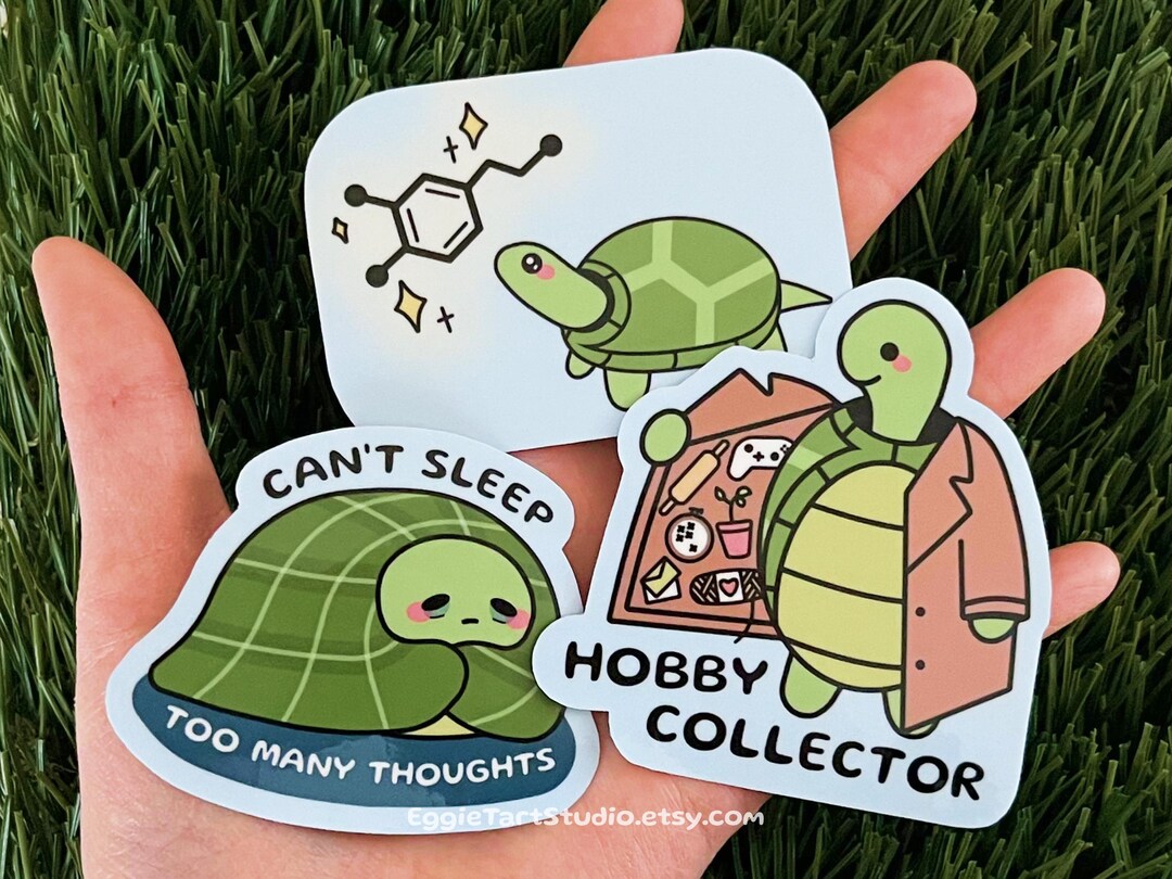 ADHD Turtles Sticker Set (hobby Collector, Can't Sleep Too Many ...