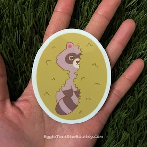 Homer Bush Meme Raccoon Sticker - Meme Sticker, Homer Simpson Bushes Art Stickers, Handmade Decal, Cute Raccoon Sticker, Funny Raccoon Gifts